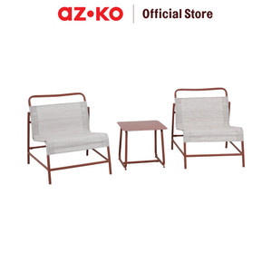 [EZO.0802605] AZKO Soleil Set 3 Pcs Merlot Kursi & Meja Teras - Krem Balcony Table Chair Furniture Outdoor Serbaguna Furnitur Rumah Tempat Duduk Kursi Halaman