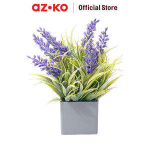 [EZO.0802620] AZKO Arthome 20 cm Tanaman Artifisial Grass Lavender Dengan Pot - Ungu Lilac Tumbuhan Tanaman Buatan Dekorasi Plant Sintetis Pajangan Rumah Serbaguna Hiasan Properti Foto