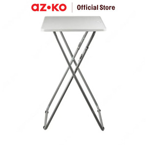[EZO.0802622] AZKO Krisbow Meja Lipat Personal - Putih/Abu-Abu Meja Serbaguna Folding Table Multifunctional Foldable Desk Personal Table Furniture House