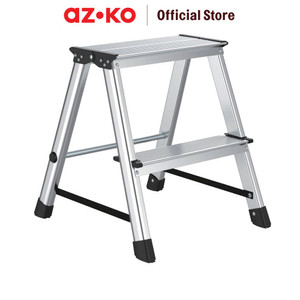 [EZO.0802629] AZKO Fixsteps 42 cm Tangga Lipat Aluminium Stool 2 Step Multifunction Household Ladder Peralatan Rumah Tangga Tangga Buka Tutup Foldable Ladder