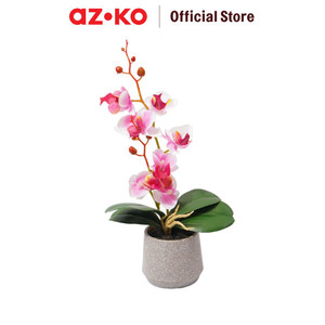 [EZO.0802640] AZKO Arthome Tanaman Artifisial Orchid Dengan Pot - Pink Sakura Tumbuhan Tanaman Buatan Dekorasi Plant Sintetis Pajangan Rumah Serbaguna Hiasan Properti Foto