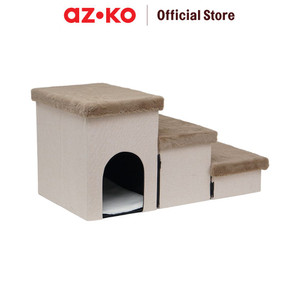 [EZO.0802661] AZKO Paws N Tail Rumah Hewan Peliharaan Collapsible Ladder Pet Cage Tempat Tinggal Anabul Cat House Perlengkapan Hewan Peliharaan