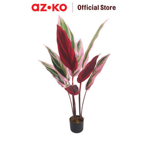 [EZO.0802672] AZKO Arthome 120 cm Tanaman Artifisial Stromanthe Thalia Dengan Pot Tumbuhan Tanaman Buatan Dekorasi Plant Sintetis Pajangan Rumah Serbaguna Hiasan Properti Foto