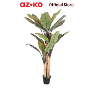 [EZO.0802676] AZKO Arthome 200 cm Tanaman Artifisial Red Banana Dengan Pot Tumbuhan Tanaman Buatan Dekorasi Plant Sintetis Pajangan Rumah Serbaguna Hiasan Properti Foto