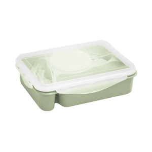 [EZO.0802685] AZKO Kris Kotak Makan Dengan Soup Pot Lunch Box Food Grade Food Box Dengan Clip Kotak Bekal Makan Bpa Free Wadah Makanan - Hijau