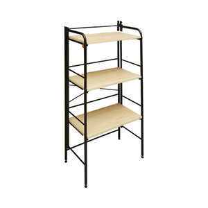 [EZO.0802689] AZKO Masterspace Rak Penyimpanan Lipat Motif Kayu Organizer Serbaguna Tempat Simpan Barang Multifungsi Rak Storage Perlengkapan Rumah Tangga - Cokelat Muda