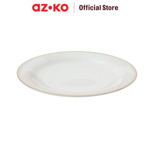[EZO.0802692] AZKO Delicia 27 cm Queeny Piring Makan Dinner Plate Wadah Hidangan Food Grade Piring Porselen Serbaguna Peralatan Makan Perlengkapan Dapur