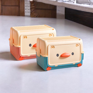 [EZO.0802706] AZKO Stora 46X31X3 cm Kotak Penyimpanan Anak Dengan Tutup Duck Container Box Kotak Serbaguna Plastik Wadah Simpan Storage Box Boks Organizer - Biru