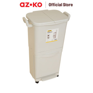 [EZO.0802719] AZKO Krisbow 30 ltr & 15 ltr Tempat Sampah Dengan Roda Tong Sampah Pedal Wadah Pembuangan Alat Kebersihan Indoor Trash Bin