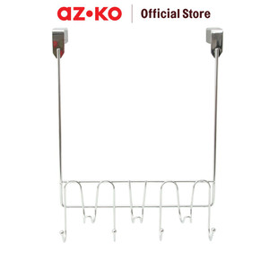 [EZO.0802733] AZKO Stora 27.5X34.5X5 cm Gantungan Pintu 4 Kait Chrome - Silver Pengait Multifungsi Pintu Clothes Hook Tempat Gantung Pakaian Barang Serbaguna