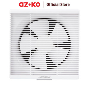 [EZO.0802757] AZKO Krisbow 12 inci Exhaust Fan 1 Arah - Putih Kipas Hexos VentilasiFan VentilationPeralatan Elektronik