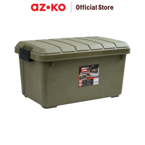 [EZO.0802774] AZKO Iris 60X37X13.5 cm Kotak Penyimpanan Serbaguna - Hijau Kotak Plastik Multifungsi Wadah Simpan Storage Box Dengan Handle Boks Organizer
