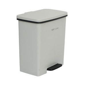 [EZO.0802779] AZKO Dkw 1 ltr Tempat Sampah Pedal Soft Close Print Tong Sampah Pedal Wadah Pembuangan Alat Kebersihan Indoor Trash Bin - Abu-abu
