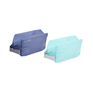 [EZO.0802782] AZKO Passport Tas Organizer Toiletry Square Organizer Bag Set Perlengkapan Traveling Tas Serbaguna Toiletries Pouch - Biru Muda