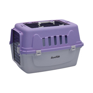 [EZO.0802785] AZKO Paws N Tail Kandang Hewan Portable Double Door Dog Cat Carrier Pet Carrier Pet Cargo Kucing Anjing Perlengkapan Hewan Peliharaan - Ungu