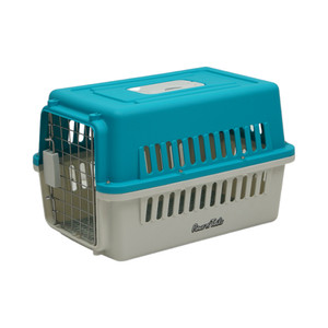 [EZO.0802794] AZKO Paws N Tail Kandang Hewan Portable Single Door Dog Cat Carrier Pet Carrier Pet Cargo Kucing Anjing Perlengkapan Hewan Peliharaan - Biru