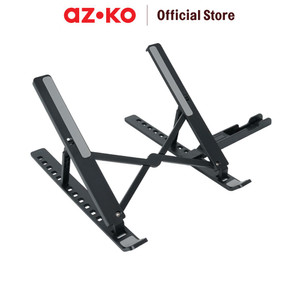 [EZO.0802857] AZKO Odi Laptop Stand Plastik Portable - Hitam Tempat Penyangga Laptop Alas Penopang Laptop Tatakan Notebook