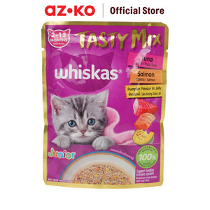 [EZO.0802863] AZKO Whiskas 70 gr Makanan Kucing Basah Kitten Tasty Mix Tuna Salmon Pumpkin Pakan Kucing Cat Wet Food Kebutuhan Hewan Peliharaan