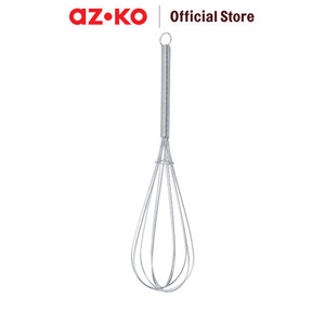 [EZO.0802865] AZKO Kris 10 inci Pengocok Adonan Chrome Whisk Kocokan Telur Alat Pengaduk Serbaguna Kitchen Tools Manual Hand Mixer