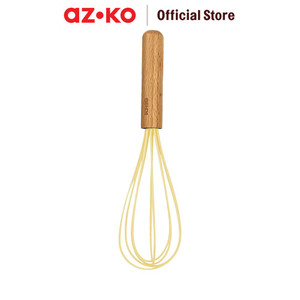[EZO.0802881] AZKO Kris 22.8 cm Pengocok Adonan Silikon Mini - Krem Beige Whisk Kocokan Telur Alat Pengaduk Serbaguna Kitchen Tools Manual Hand Mixer