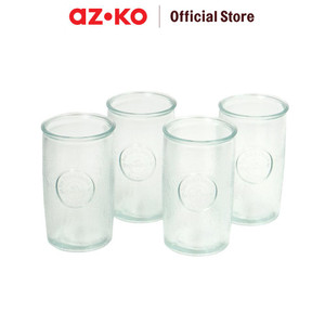 [EZO.0802898] AZKO Delicia 450 ml Set 4 Pcs Gravar Gelas Highball Cup Gelas Beling Wadah Minuman Peralatan Minum Food Grade Drinkware