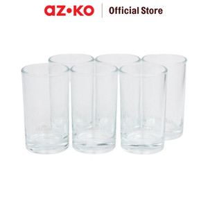 [EZO.0802899] AZKO Delicia 155 ml Set 6 Pcs Gelas Kaca Cup Gelas Beling Wadah Minuman Peralatan Minum Food Grade Drinkware