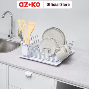 [EZO.0802910] AZKO Stora Wilder Rak Piring - Putih Dish Rack Tempat Peralatan Makan Perlengkapan Dapur Rak Pengering Alat Makan