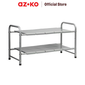 [EZO.0802922] AZKO Stora Rak Wastafel Expandable - Abu-Abu Sink Rack Tempat Peralatan Mandi Perlengkapan Dapur Dan Kamar Mandi Rak Pengering Alat Makan