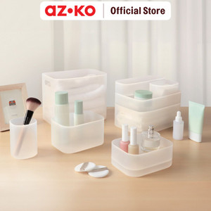 [EZO.0802925] AZKO Stora 10.7X7X7.5 cm Kotak Penyimpanan Frosted Mini Storage Box Tempat Alat Tulis Makeup Aksesoris Serbaguna Wadah Penyimpanan Multifungsi Organizer Meja