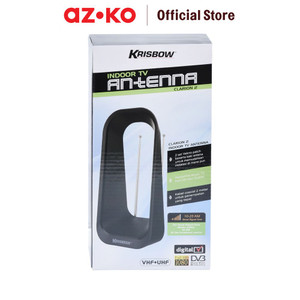 [EZO.0802934] AZKO Krisbow Antena Tv Digital Indoor Clarion-2 Television Antenna Aksesoris Tv Pencari Sinyal Saluran Televisi Antena Dalam Ruangan