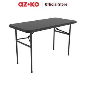 [EZO.0802944] AZKO Soleil 122X61 cm Meja Taman Lipat - Hitam Foldable Garden Desk Picnic Table Meja Halaman Serbaguna Furniture Indoor Outdoor