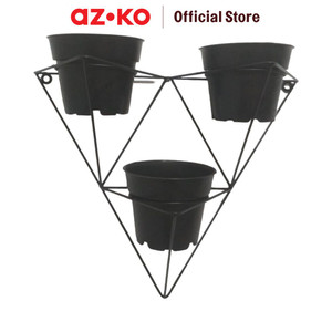 [EZO.0802948] AZKO Arthome 40 cm Rak Tanaman Gantung 3 Pot Plant Rak Rak Tumbuhan Serbaguna Peralatan Berkebun Standing Pot