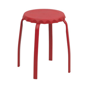 [EZO.0802970] AZKO Soleil Soda Bangku Metal PP Multipurpose Stool Bangku Makan Cafe Restoran Tempat Duduk Serbaguna Furniture Interior Rumah - Merah