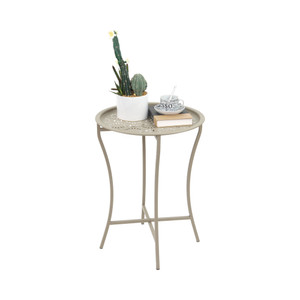 [EZO.0802979] AZKO Soleil Luna Meja Sisi Tray End Table Meja Kecil Aesthetic Meja Samping Serbaguna Small Table - Cokelat