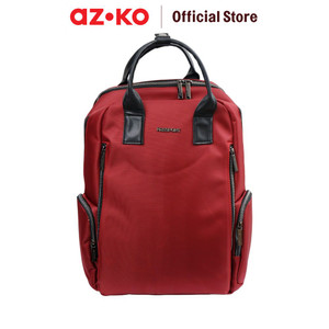 [EZO.0803021] AZKO Passport Louis Tas Ransel - Merah Adult Backpack Tas Punggung Dewasa Ransel Gendong Serbaguna