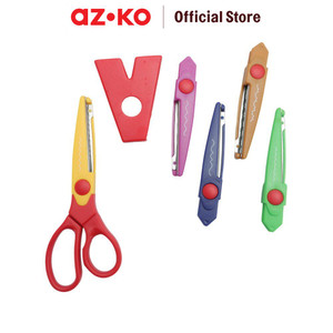 [EZO.0803080] AZKO Odi 6 inci Set 5 Pcs Gunting Anak Dengan Pattern Pack Kid Scissors Alat Pemotong Kertas Lucu Serbaguna Peralatan Atk Kids Friendly Crafting Tools Perlengkapan Kerajinan Tangan