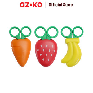 [EZO.0803081] AZKO Odi 3 inci Gunting Anak Dengan Cover Fruit Random Kid Scissors Alat Pemotong Kertas Lucu Serbaguna Peralatan Atk Kids Friendly Crafting Tools Perlengkapan Kerajinan Tangan