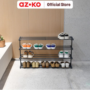 [EZO.0803088] AZKO Stora Rak Sepatu 4 Tingkat Extend Shoe Rack Organizer Sandal Sepatu Kabinet Alas Kaki Tempat Penyimpanan Sendal