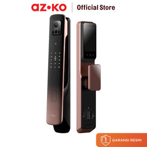 [EZO.0803094] AZKO Krisbow Sync Smart Digital Door Lock Camera Face Id R7 - Hitam Gagang Pintu Pintar Digital Kunci Handle Pintu Pintar Smart Door Lock Keamanan Rumah