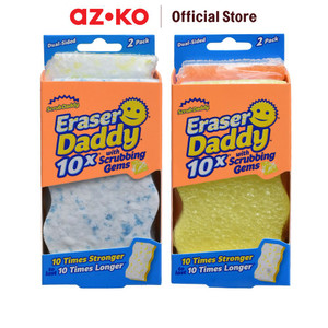 [EZO.0803099] AZKO Scrub Daddy Spons Pembersih Eraser Daddy Busa Penggosok Serbaguna Foam Pengangkat Kotoran Spons Pembersih Perlengkapan Dapur