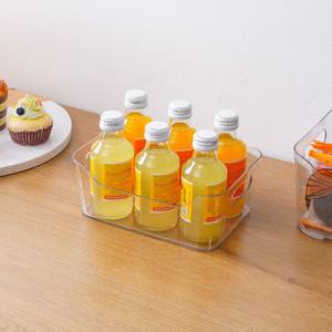 [EZO.0803115] AZKO Stora Keranjang Penyimpanan Clear Handle Storage Basket Kotak Penyimpanan Serbaguna Bin Organizer Tempat Simpan Barang - XS