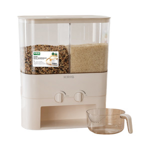 [EZO.0803131] AZKO Kris 10 Kg Tempat Beras Grid - Putih - Double Grid