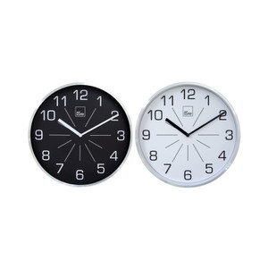 [EZO.0803140] AZKO Arthome 30 cm Jam Dinding Aluminium 90645Zw - Hitam