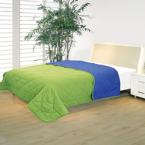 [EZO.0803141] AZKO Sleeplite Selimut Bicolor Microfiber - Hijau/Biru
