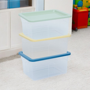[EZO.0803142] AZKO Stora 2X27.5X14.5 cm Set 3 Pcs Kotak Penyimpanan Storage Box Tempat Alat Tulis Makeup Aksesoris Serbaguna Wadah Penyimpanan Multifungsi Organizer Meja - Biru