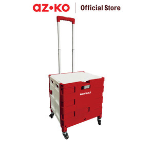 [EZO.0803153] AZKO Maxbuilt Troli Lipat Portabel 4 Roda 25 kg - Merah