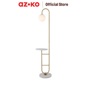 [EZO.0803172] AZKO Eglare Dalton Lampu Lantai E27 - Putih/Brass