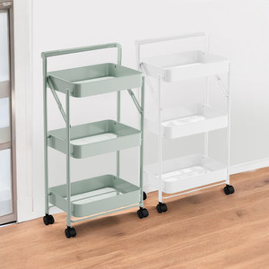 [EZO.0803182] AZKO Stora Rak Troli Lipat Tempat Penyimpanan Multifungsi Dengan Roda Storage Trolley Wheels Rack Perlengkapan Rumah Tangga - Hijau