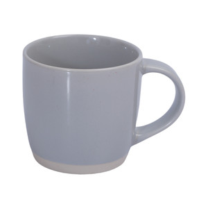 [EZO.0803184] AZKO Delicia Etsy Mug Gelas Keramik Dengan Handle Cup Ceramic Wadah Minuman Perlengkapan Dapur Peralatan Minum - Abu-abu