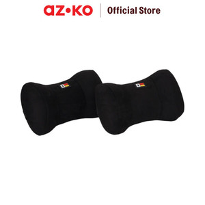 [EZO.0803190] AZKO Otto Klasse Set 2 Pcs Bantal Leher Kursi Mobil Suede - Hitam